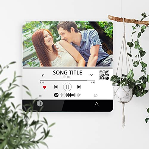 Sunnywall® personalisiertes Echtglas Foto Bild Lieblings Song Music Cover selbst gestalten mit eigenem Foto – Glasbild personalisiert Foto 20x20cm
