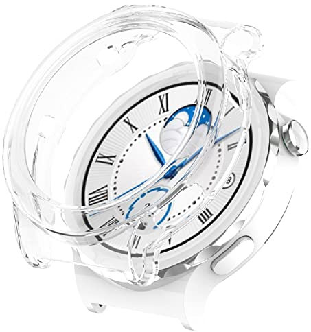König Design Schutz Tasche Hülle kompatibel mit Huawei Watch GT 3 Pro 46mm Case Cover Bumper Etui Tasche Transparent
