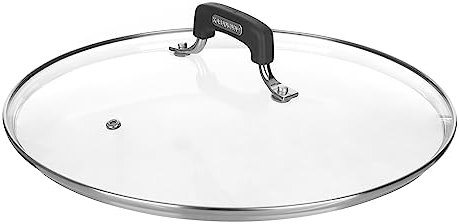 KASANOVA Coperchio in Vetro con valvola per Vapore - Coperchio - New Petra Dark (Coperchio, 30 cm)