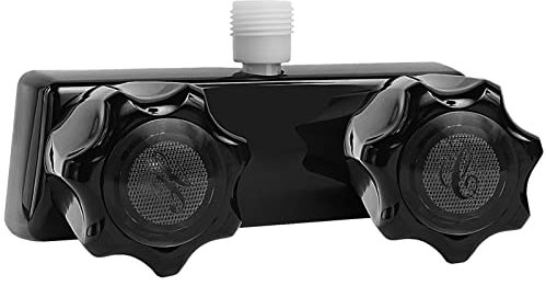 EXCELFU Wohnmobil-Duscharmatur, 10,2 cm, Wohnmobil-Duscharmatur, Ventilumsteller mit Knöpfen, für Außen- und Innenbereich, für Wohnmobil, Wohnmobil, Anhänger, Wohnmobil (schwarz)