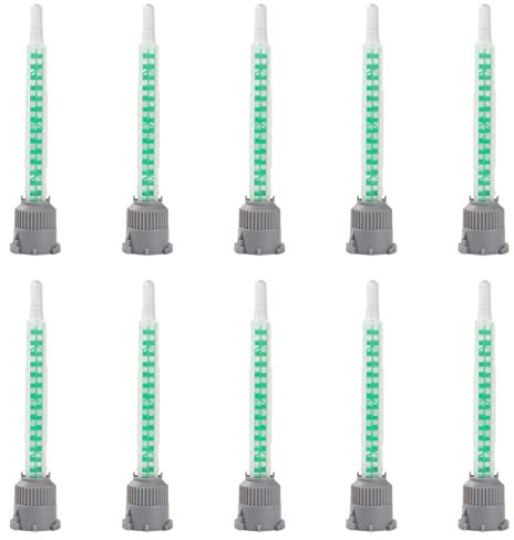 Amfrpar 10 Pcs Pegamento Tubo De Mezcla Epoxi Mezcla Boquillas Boquilla Mezcladora 1: 1 Punta Mezclador Plástico Tubo Resina Pegamento 2K pegamento para Cartucho de Pegamento AB