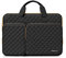 MOSISO 360 Protective Laptop Case 13.3 inch, 13-13.3 inch Laptop Sleeve Compatible with MacBook Air/Pro 13/Pro 14,HP Dell ASUS Lenovo, Square Quilted Bag Cover with 2 Pockets&Handle&Belt, Black