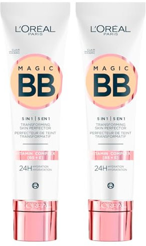L'Oréal Paris C'est Magic BB Cream 5in1 High - - Lot Uniforme Lighting Underpower Lighting 24H FICO Schutzextrakt SPF 20 Lichtstruktur und cremige Farbe 02 Light - 2 Kosmetik