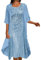 YANJI Vestido Hippie Chic Largo de Gala para Fiesta de Boda de Noche - Vestidos Cortos y Largos de Invierno - Estampado Princesa para Invitadas