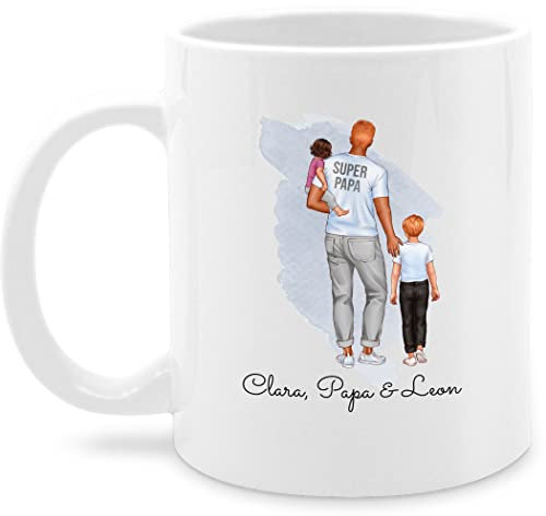 Tasse Tassen 325ml - zum Vatertag - Papa Baby Kind Geschenk I Vater Geschenkidee - 325 ml - Weiß - vatertagsgeschenk geschenke väter vatertagsgeschenke sohn kaffeetasse personalisiertes