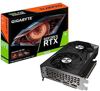 Gigabyte GeForce RTX 3060 Gaming OC 8G (rev. 2.0) Carte Graphique, 2 Ventilateurs WINDFORCE, 8 Go 128 Bits GDDR6, GV-N3060GAMING OC-8GD REV2.0