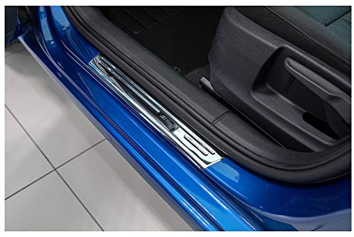 tuning-art XF510-1 Edelstahl Einstiegsleisten Set passend für Skoda Octavia 3 2012-2020, Farbe:Chrom