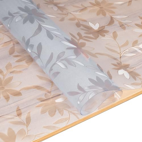 ANRO Pellicola protettiva per tavolo con struttura per tavoli in vetro lucido e protezione da tavolo, 1,5 mm, 120 x 90 cm