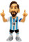 MINIX - Football Stars #173 – AFA Argentinien – Messi 10 – Sammelfigur, 12 cm