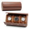 HNCY Uhrenrolle 3 Uhren, Vintage Uhrenrolle Herren, Uhrenetui für Herren Uhrendisplay, Tragbare Uhren Aufbewahrungsbox Leder Uhrenbox für Reisen, Geburtstage, Jubiläen Geschenk
