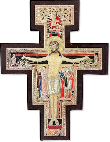 Generico Kreuz des Heiligen Damiano cm, 70 x 50 cm, Druck auf Holz
