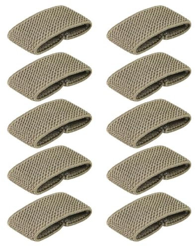 Myazs 10 Stück Gürtelhalter, elastischer Rucksack-Gurthalter, Nylon, Armee-Grün