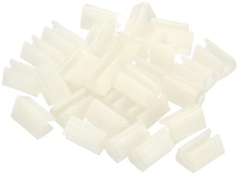 PATIKIL Kitchen Sink Rack Feet, 30 Pack 4mm ID Plastic Sink Protective Replacement Feet Wire Bumpers Protector for Kitchen Sink Grid, White