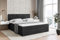 ALTDECOR Boxspringbett mit Matratze und Lattenrost, Boxbett, Topper, Polsterbett mit Bettkasten, Bett mit Stauraum H4-Matratze, Doppelbett, Springboxbett - ERNINA - 200x200 - Schwarz Samt