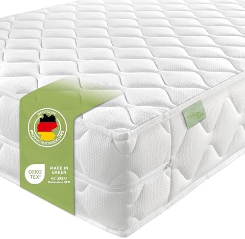 DREAMSTAR Ergo Flex XXL Duo I ergonomische 7-Zonen Kaltschaummatratze I 22 cm hoch I Öko-Tex Zertifiziert I Härtegrad 3 und 4 I 140 x 200 cm