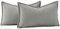Madizz 2er Set Schlicht Chenille Kissenbezügen Weiche dekorative Kissenbezüge für Sofa Schlafzimmer Kissenhülle Grau 30x50 cm Rechteckig
