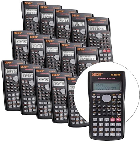 24 Pack Scientific Calculators, 2 Line Engineering Large Display Scientific Calculator Bulk Multi-Function Ideal for Student Teacher Algebra Chemistry Finance Construction Office School Business