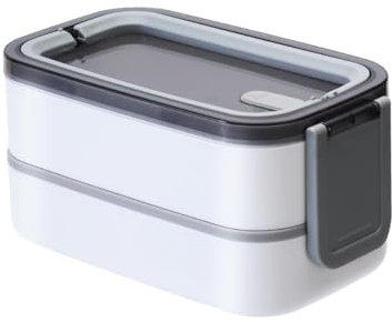 feyiubmen Fiambrera con 3 compartimentos, fiambrera apta para microondas, de acero inoxidable, térmica, para y adultos, fiambrera de metal, a prueba de fugas, sin BPA, fiambrera bento