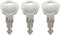 (3) KeyPower Ersatzschlüssel für Sentry Safe/Schwab Code A-Z, funktioniert 1100 1170 Truhen, Buchstaben Tresor und Feuerbox, doppelseitiger vorgeschnittener Schlüssel (I)
