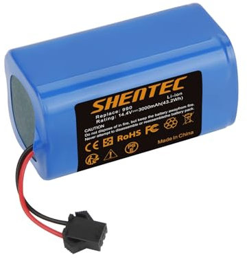 Shentec 14.4V 3000mAh Li-Ion Batería de Repuesto para Conga Excellence 990 950 1090 1090 1790 1990, Ecovacs Deebot N79 N79S DN622, Eufy RoboVac 11 11S 12 15C 30 30C 35C