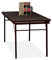 Relaxdays Mesa de Jardín Plegable, Tablero Extensible, 8 Personas, Plástico y Acero, Largo: 166-215cm, Exterior, Marrón, 76 x 166 x 78 cm