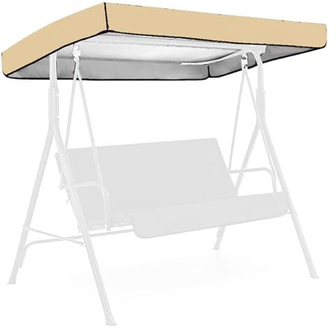 Toile Pour Tonnelle Auvent de balançoire de Patio extérieur en tissu Oxford 210D, couverture supérieure de remplacement, auvent de balançoire étanche, Protection UV, dessus de remplacement de porche(B