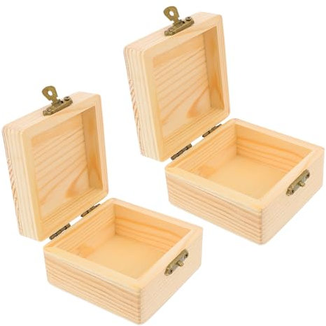 LALADEFIEE Boîte De 2 Pièces De Stockage Boîte En Bois Panneau De Dossier De Chemise Plat De Bijoux De Lune De Bonbons Arc Et Flèche De Cupidon Cas De Bonbons Mini