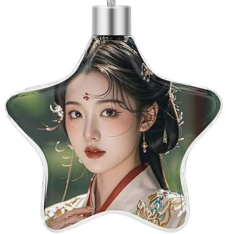 Weihnachtsbaumschmuck, orientalische Fee, bedruckt, transparenter Sternanhänger, Kunststoff, hängende Ornamente für Zuhause, Weihnachten, Party, Hochzeitsdekoration