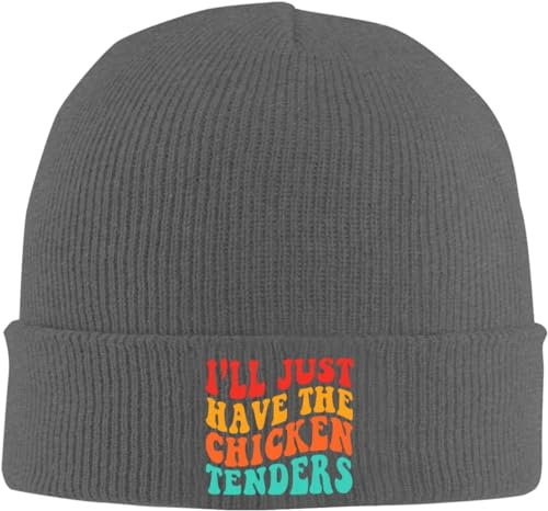 Oudrspo Deep Heather I'll Just Have The Chicken Tenders Klassische warme Wintermütze für Herren mit Strickbündchen für Damen