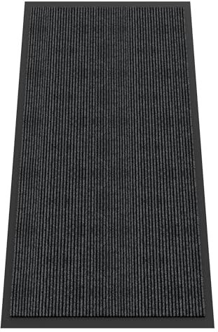 HOMEK Fussmatte für Haustür innen und außen, 90 x 180 cm Schmutzfangmatte für Eingangsbereiche, rutschfeste Rückseite, super saugfähig Türmatte, Fußmatte für Haus, Büro und gewerbliche Eingänge