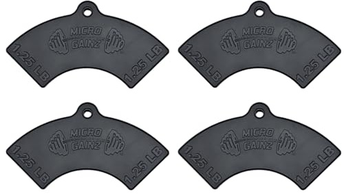 Micro Gainz 1.25LB Magnetic Weight Attachment for Nuobell Style Adjustable Dumbbells, Choose 2 or 4 Piece Magnetic Weight Plates, Ideal for Micro Loading Dumbbells, Made in USA