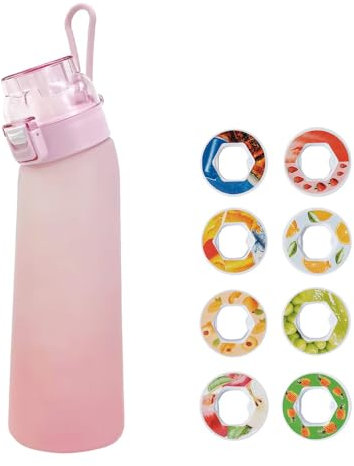 Générique Air Gourde Up 700 ML, Bouteille Air Gourde Up Gourde Sport Paille avec 8 Stochastique Pods de Gout Gourde Aromatisée Air Gourde Up Tritan Water Bottle Fitness (5)