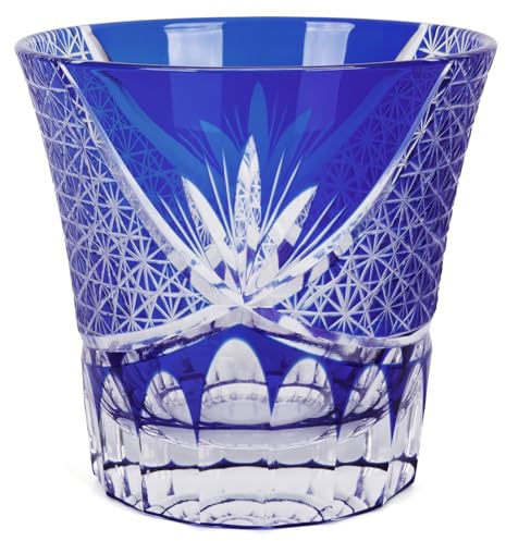 SANMENMO Hand-Cut Old Fashioned Glass, Edo Tokyo Kiriko Style