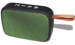 Table Pro MG2 Portable Fabric Mini Bluetooth Speaker. Stereo Audio, 6 Watts Output. Phone Function, Supports Memory Card, USB Charging Cable Included