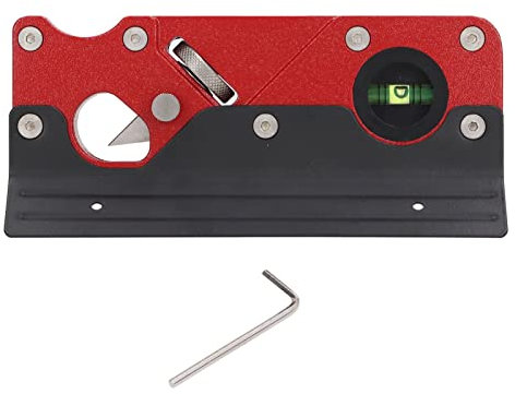 Piallo in legno professionale RESPICEFINEM per piantatura rapi e taglio ad angolo radiante con bolle orizzontale e verticale Pianitura del taglio sostituibile sostituibile atto (Rojo)