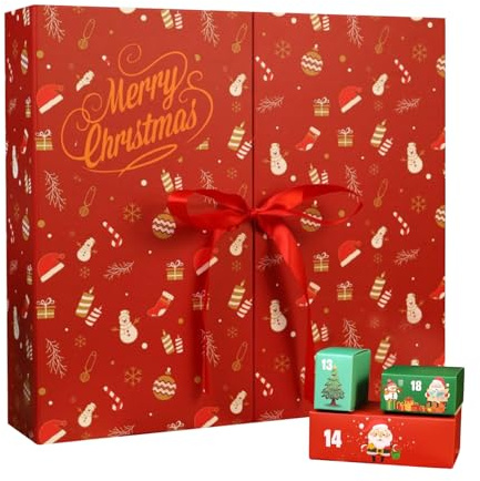 Calendario 'Avvento Decorazioni Per La Casa In Cartone Per L'Avvento | Scatola Calendario Decorativa Per Buon Natale Per Caramelle Cioccolatini Giocattoli Snack Su Tavolo Scaffale