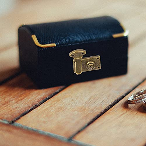 Akozon Antique Wooden Hasp Buckle Fastener Fitting Furniture Accessories - 2Pcs Retro Design