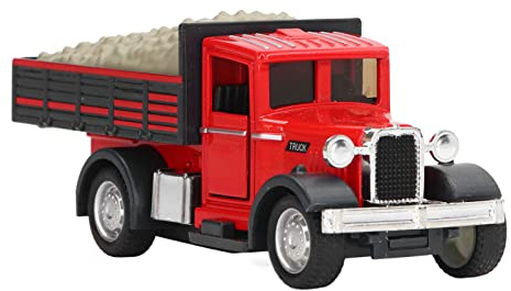 OEBUAFI Alloy Friction Powered Truck Toy, 1 32 Scale Pull Back Car Toy with Light and Sound, for Boys Girls Kids Toddlers (Sand)