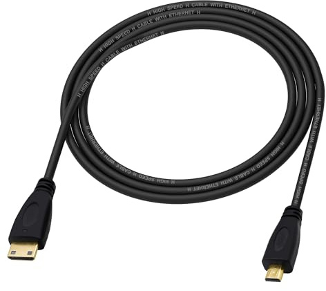 YARCHONN Adaptador de cable micro HDMI a mini HDMI, convertidor bidireccional