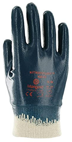 Ansell Nitrotough N650 Öl abweisende Handschuhe, Mechanikschutz, Blau, Größe 11 (12 Paar pro Beutel)