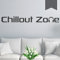 WANDKINGS Wandtattoo - Chillout Zone - 135 x 15 cm - Dunkelgrau - Wähle aus 5 Größen & 35 Farben