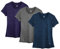icyzone Women's Workout Running T-Shirt Activewear Yoga Gym Short Sleeve Tops Sports Shirts, 3-Pack (L, Royal Blue/Purple/Charcoal)