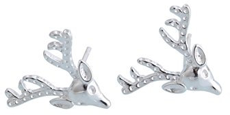 Helen de Lete Rentier Geweih Hirsch 925 Sterling Silber Ohrringe