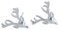 Helen de Lete Rentier Geweih Hirsch 925 Sterling Silber Ohrringe