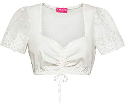 Krüger Damen Dirndlbluse 31160 Ecru 48