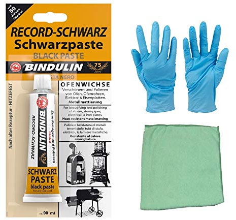 Kochplatten Elektroplatten Reiniger Ofenschwärze inkl. Microfasertuch zum Auftragen von E-Com24 (90 ml)