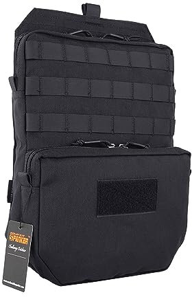 EXCELLENT ELITE SPANKER Hydration Pack Tactical Molle Water Bladder for 2.5L Hydration Water Bladder Molle Vest Accessory(Black)