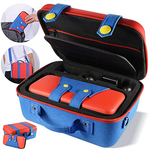 Sunix Tragetasche, kompatibel mit dem Nintendo Switch-System, niedlich und luxuriös, schützende Hartschalen-Tragetasche für Nintendo Switch-Konsole und Zubehör – große und kleine Tasche