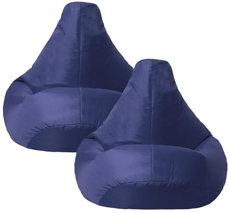 Bean Bag Bazaar Outdoor Kids Bean Bag with Filling, 2 Pack, Blue