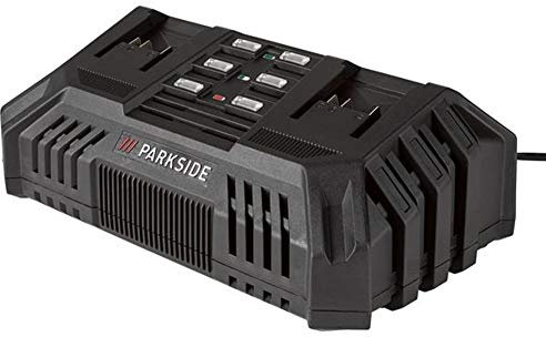 Parkside PDSLG 20 A1 Chargeur Double avec indicateur de Niveau de Batterie à 3 Niveaux (Uniquement pour série X 20 V Team)
